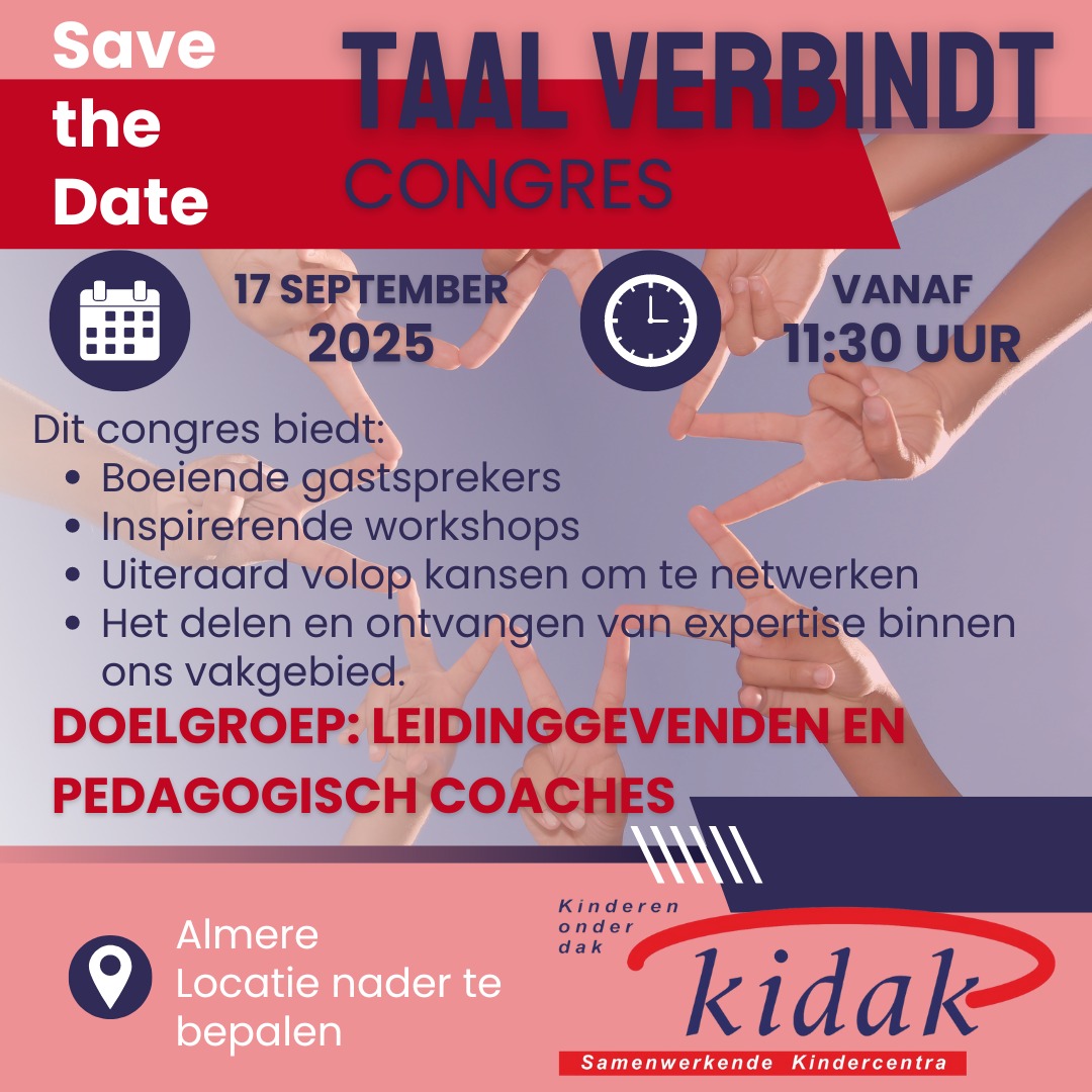 KIDAK Save te Date Congres KIDAK Save te Date Congres